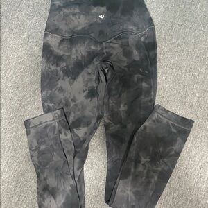 Lululemon Athletica Charcoal Tie-Dye Leggings